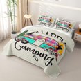 thumbnail image 3 of Erosebridal Happy Camping Quilt Full, RV Accessories Camper Car Full Bedspread Sets, 3 of 7