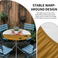 thumbnail image 2 of Cute Dog Round Tablecloth for 45-54 Inch Tables, Fitted Table Cover with Elastic Edge, Red Scarf Black Dog Paw Print Waterproof Outdoor Table Cloth Protector for Patio Garden Dinner Picnic, 2 of 9