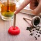 thumbnail image 1 of 3 infusores de té de cocina – Herramientas de infusor de filtro de té suelto de silicona reutilizable con agujeros – Herramienta de filtrado de tazas de hojas sueltas con forma de émbolo de inodoro, 1 of 5