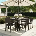 thumbnail image 6 of Martha Stewart Indoor-Outdoor Stackable Patio Dining Chair in Brown Rattan Wicker, 6 of 12