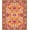 Orange, Pattern 4, variant on ODIKA 4'x6' Machine Washable Non-Slip Area Rug, Whimsical Orange Floral Aesthetic High Traffic Rug, Ivory, 20586