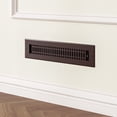 thumbnail image 2 of Naiture Louvered Wall Register, Contemporary Style Stainless Steel with Damper or Lever, Duct Size 2" X 12" (Overall Size 3-7/16" X 13-5/8"), Oil Rubbed Bronze Finish, 2 of 12