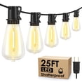 thumbnail image 1 of Luces de guirnalda para exterior Larkvue 7,5 m, 11 LED regulables, IP65, 1 of 9