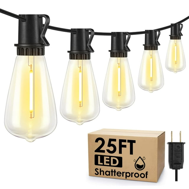 Luces de guirnalda para exterior Larkvue 7,5 m, 11 LED regulables, IP65