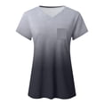 thumbnail image 7 of Amtdh Women's Trendy Plus Size T Shirts Clearance Y2K Clothing Dressy Loose Tops V Neck Blouse Clothes for Teen Girls Summer Gradient Tees for Women Short Sleeve Shirts Gray L, 7 of 7