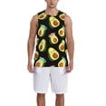 thumbnail image 4 of Easygdp Flowers Avocado Men's Mesh Basketball Jersey Quick Drying Sleeveless Shirts Fitted Muscle Tank Tops Sport Round Neck T-Shirt - Medium, 4 of 9