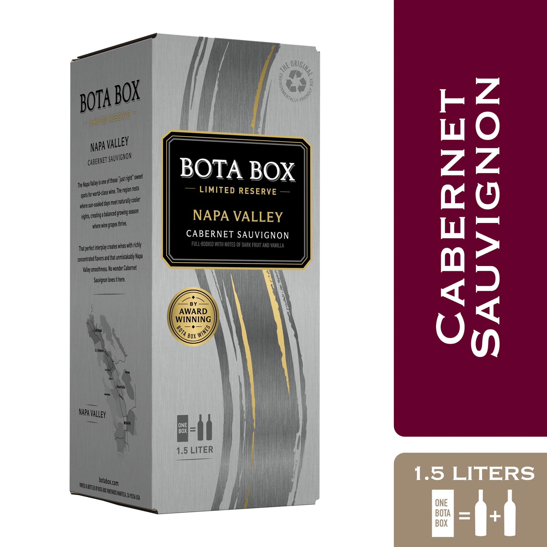 Bota Box Limited Reserve Napa Valley Cabernet Sauvignon, 1.5L (Equals Two x 750mL Glass Bottles), 13.5% ABV