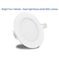 thumbnail image 2 of Facon 6.5 Inch 12V LED RV Puck Light, 4Packs Aluminum Recessed Mount Light, Slim Panel Light with Flat Trim, 12V DC Interior Light for RV, Camper, Motorhome, Trailer, Boat, 2 of 7