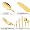 thumbnail image 4 of LingStar Silverware Set, 20 Piece Flatware Set, Stainless Steel Home Kitchen Hotel Restaurant Tableware Cutlery Set, Service for 4, Include Knife/Fork/Spoon, Mirror Polished, Dishwasher Safe, 4 of 9
