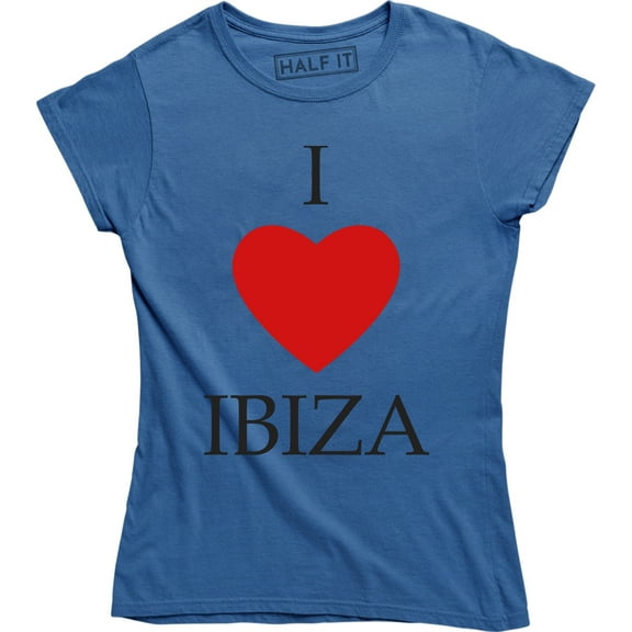 I Love Ibiza Urlaub Insel Holiday Island Party Women's Techno Tee Shirt