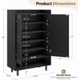 thumbnail image 6 of Hawsaiy Entrance Shoe Cabinet with Doors, 6-Tier Farmhouse Shoe Storage Organizer with Adjustable Shelves, Holds 18-24 Pairs, Entryway Shoe Rack Cabinet with Metal Legs, 6 of 9