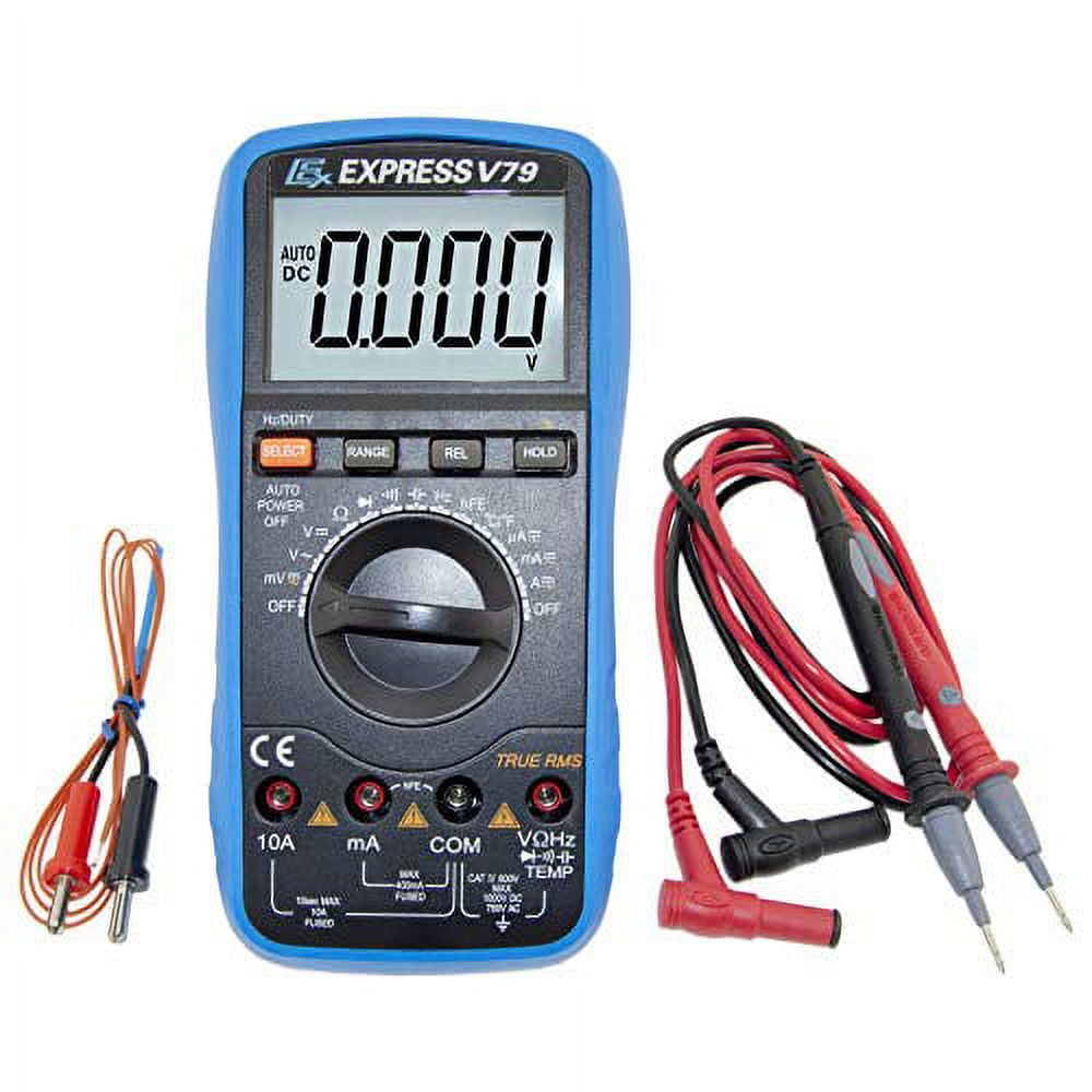 V79 Backlit Auto Ranging True RMS Digital Multimeter with Thermometer
