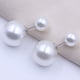 thumbnail image 5 of Pendientes de bola de doble cara para mujer: pendientes elegantes y de moda con pendientes de perlas en la parte delantera y trasera, 5 of 6