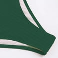 thumbnail image 3 of Aayomet Bathing Suit For Women Swimsuit Two Hight High Waist Bikini Piece Women Cut Up Set Push Striped Swimwears Tankinis,Green M, 3 of 5