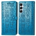 thumbnail image 1 of Funda Cartera FOXDOCK para Samsung Galaxy A55 5G , Flip PU con Relieve de Gatos y Perros, Tarjetero y Soporte, 1 of 6