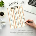 thumbnail image 3 of FORMRS Acrylic Clipboard with Low Profile Clip Standard A4 Letter Size, 12.5" x 9", Beige Nautical Pattern, 3 of 8
