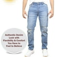 thumbnail image 2 of Men's 3-Pack Stretch Ripped Jeans - Denim Look with Flexibility & Comfort (Sizes: 30-42), 2 of 5