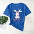 thumbnail image 3 of Camisas de Manga Corta para las Mujeres Moda Casual Impresión Cuello Redondo Suéter Tee Blusas, 3 of 4