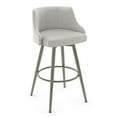 thumbnail image 1 of Amisco Duncan 31.75" Polyester Swivel Bar Stool in Pale Gray/Matt Light Gray, 1 of 6