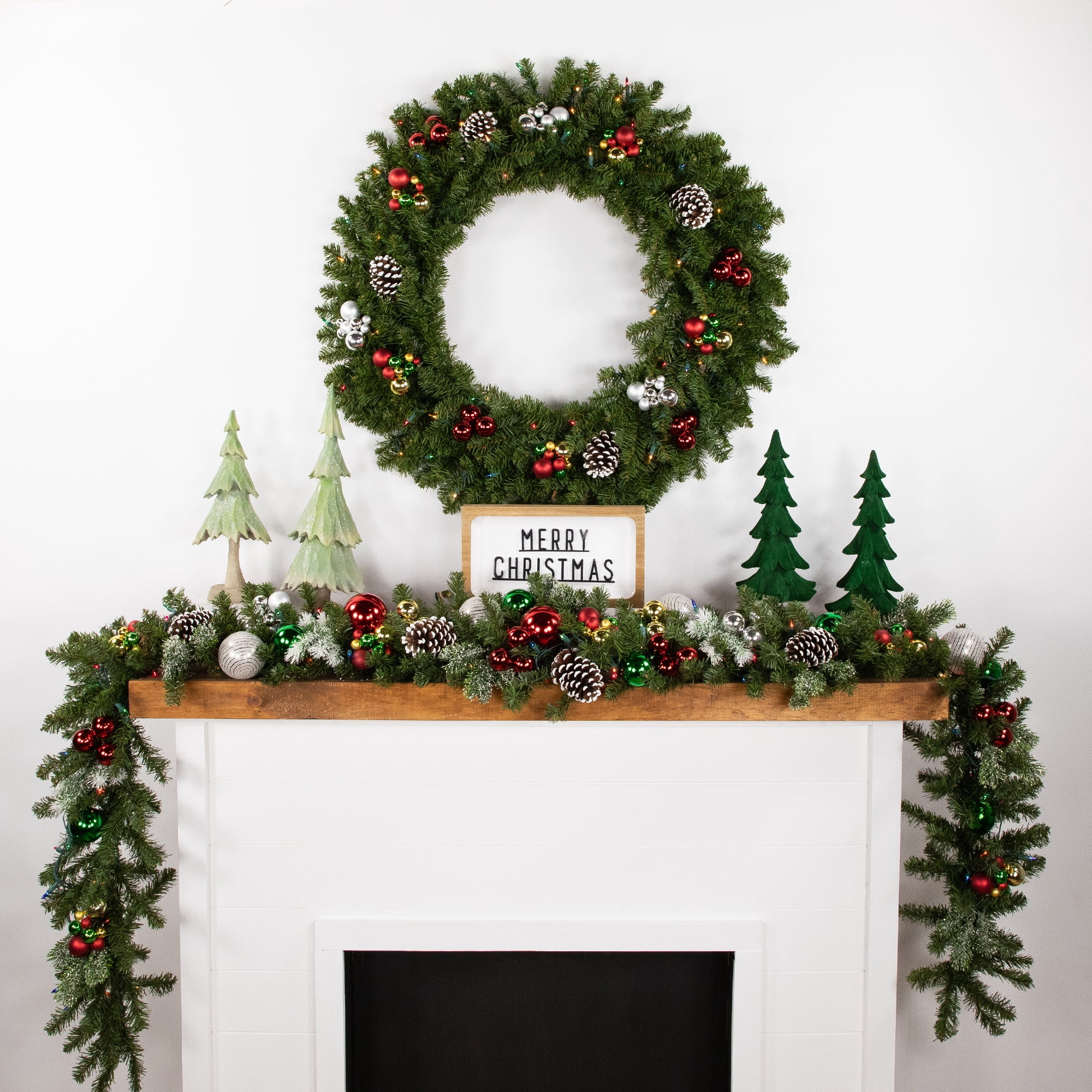 northlight pre lit artificial canadian pine christmas wreath