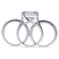 thumbnail image 4 of BERRICLE Sterling Silver Solitaire Wedding Engagement Rings 5.5 Carat Oval Cut Cubic Zirconia CZ East-West Ring Set for Women, Rhodium Plated Size 8, 4 of 11