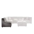 thumbnail image 1 of Sillón Modular Yardlio sin Brazos en Terciopelo Gris Reversible, 1 of 4