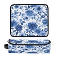 thumbnail image 3 of Curling Iron Storage Bag Hair Tools Travel Bag Heat Resistant and Portable Big Dark Blue Flowers, 3 of 8