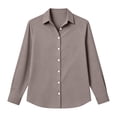 thumbnail image 4 of Karight Womens Button Down Shirts Cotton Oxford Shirt Dress Shirt Long Sleeve Work Blouses Tops with Pocket, 4 of 6