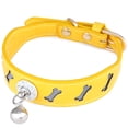 thumbnail image 2 of Collier pour Animaux Réfléchissant Réglable : Collier pour Chat en Faux Cuir avec Clochette, 2 of 10