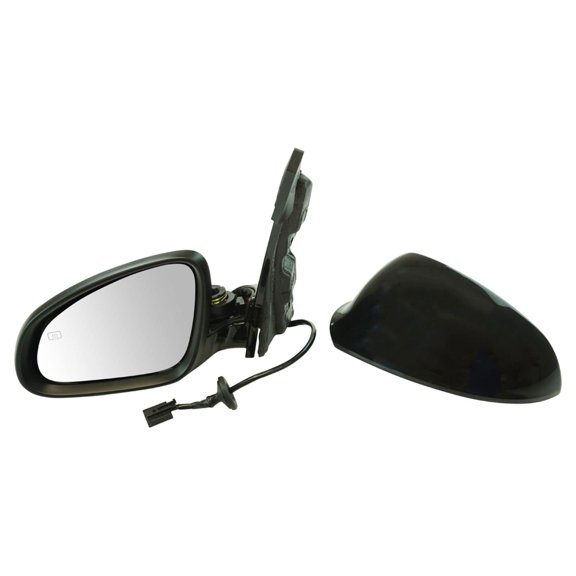 TRQ Exterior Power Heated Mirror Black Smooth LH Driver Side for Buick Verano MRA06774