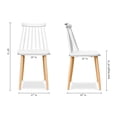thumbnail image 6 of Aron Living Spindle 18" Mid-Century Plastic Dining Chairs in White (Set of 2), 6 of 7