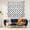 Doberman Pose White, variant on 50x50 Inch Square Wall Tapestry for Indoor & Outdoor, Living Room, Bedroom, Teen Room,Dog Dachshund Paw White Pattern