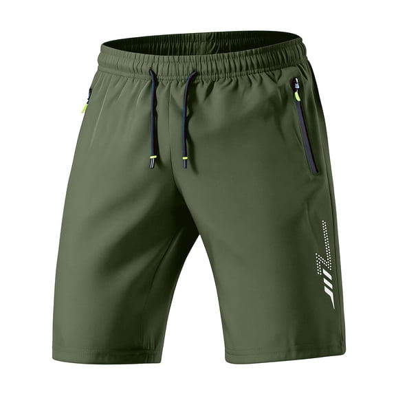 YSUEJPF Athletic Shorts for Men Summer Quick Dry Moisture Wicking Shorts Stretchy Comfy Gym Workout Shorts with Zipper Pockets