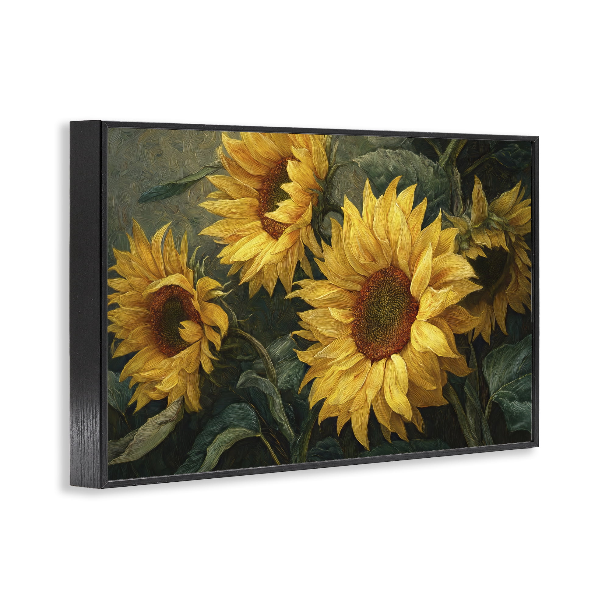 Stupell Industries Sunflowers For The Soul Black Framed Giclee Art, design by Tina LeCour