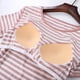 thumbnail image 5 of Blusa de pijama de manga corta para mujer, lisa, informal, a la moda, con cuello redondo, de manga corta, para mujer, 5 of 9