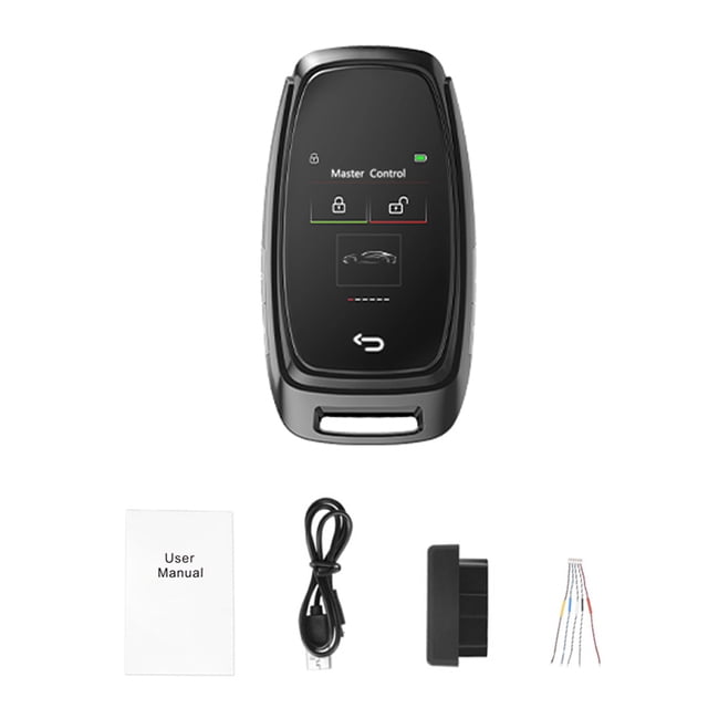 Mistaha Clé Intelligente avec Écran Tactile LCD pour Voitures - Installation Facile, Tous Modèles Compatibles - Noir, Mode d'Accès Confortable, Verrouillage/déverrouillage Auto - Batterie Lithium Intégrée, Support Multilingue - Zinc