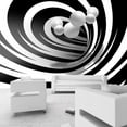 thumbnail image 1 of Tiptophomedecor 3D Illusion Wallpaper Wall Mural - Twisted In Black & White, 1 of 4
