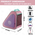 thumbnail image 4 of HEXIFUL Bolsa para Patines para Llevar Patines de Hielo, Patines en Línea, Patines de Ruedas y Patines Quad para Niños y Adultos (Violeta-Rosa/Menta 020), 4 of 7