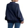 thumbnail image 4 of Automne Hiver Femmes Col Roulé Pull à Manches Longues en Vrac Chunky Tricot Pull, 4 of 7