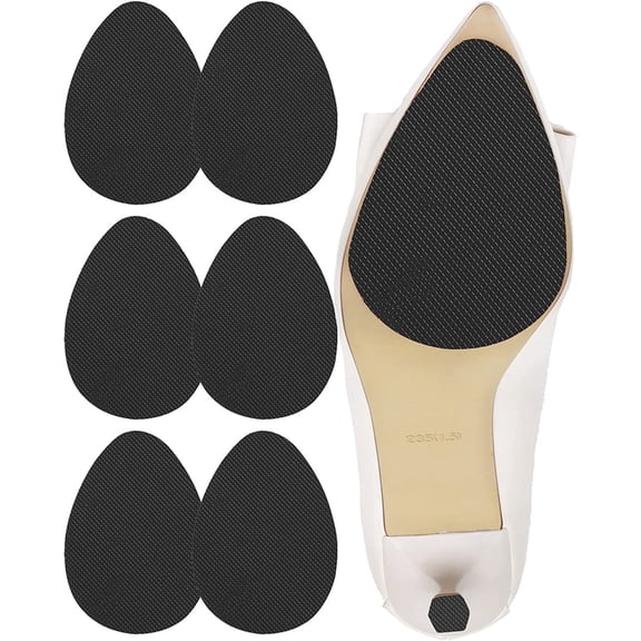 NOGIS 3 Pairs Red Bottom Shoe Sole Protectors for High Heels Shoes,Non Slip Shoe Pads for Grips on Bottom of Shoes,Self-Adhesive Anti-Slip Shoe Grips Cushions for Man and Women(3.5"x2.5",Black)