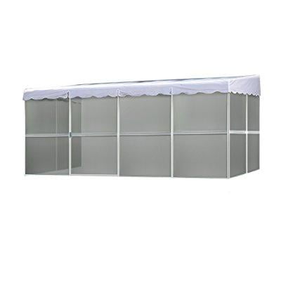 Patio Mate 8 Panel Screen Enclosure 89322 White With Gray Roof