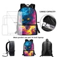 thumbnail image 6 of Uorisanigo Cool Wolf School Backpack for Girls 5-12 Year Fashion Kids School Bag Bookbags Breathable Daypack Rucksack Laptop Bag for Schools, Travel & Sports, 6 of 6