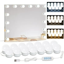LED Vanity Mirror Lights, With 14 Dimmable Bulbs, Adjustable Color & Brightness, USB Cable, Stick-on for Makeup Table Dressing Room