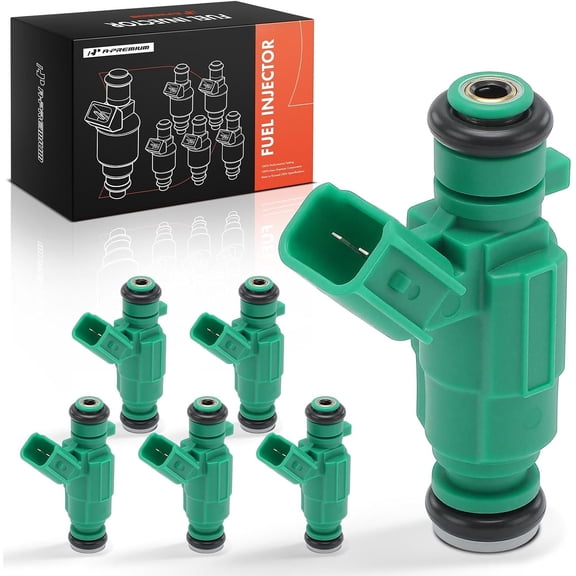 A-Premium Set of 6 Fuel Injectors Compatible with Kia Sorento 2011-2013, Sedona 2011-2012/2014 & Hyundai Santa Fe 2010-2012, 3.5L