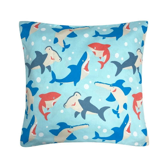 Shark Tales Decorative Pillow 18x18