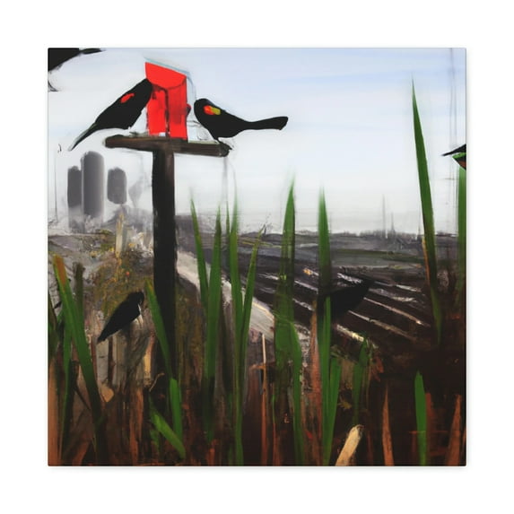 Red-Winged Art Deco - Canvas