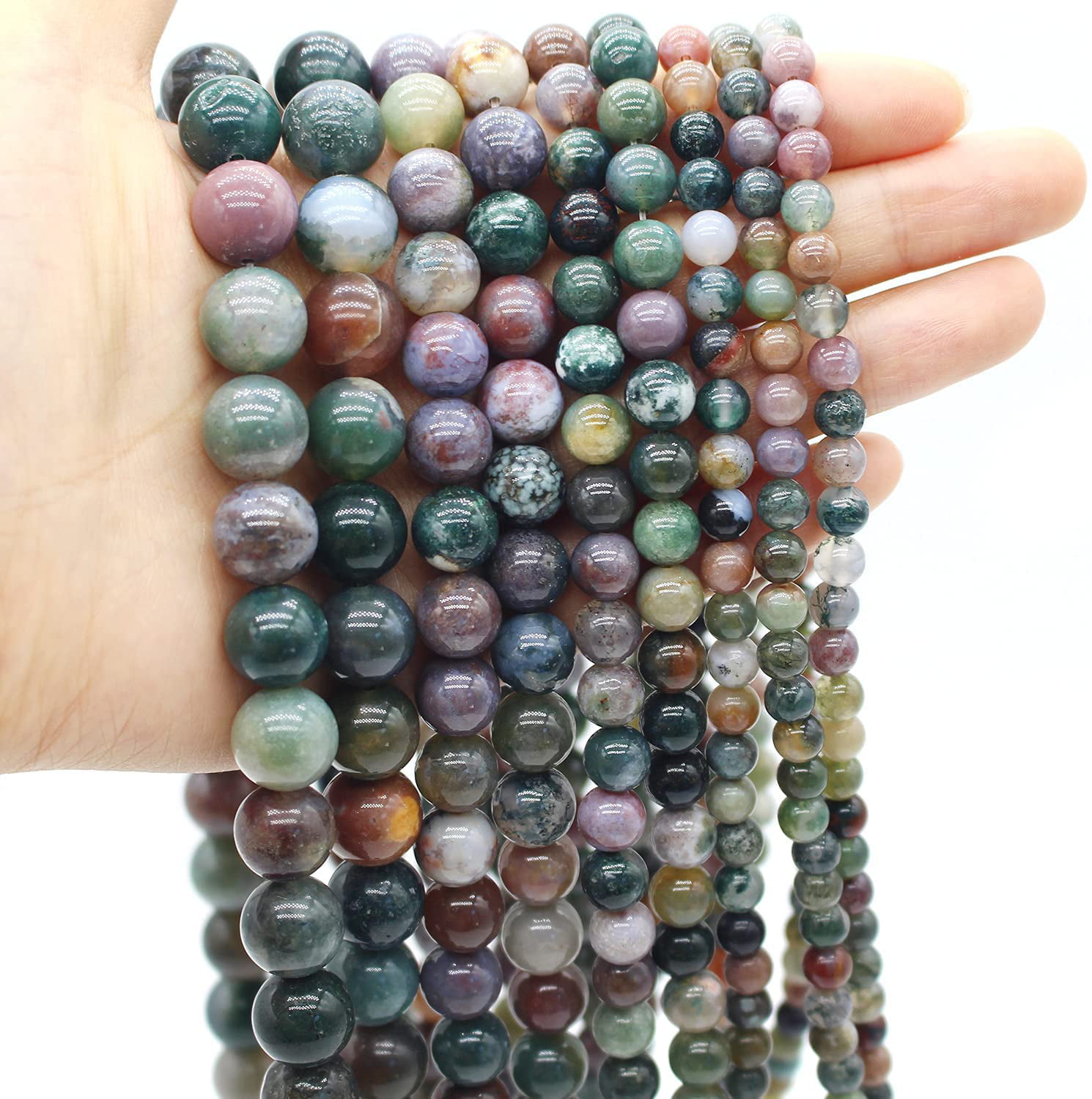 Natural Round Jasper Gemstone Jewelry Making  Loose Beads 15'' Wholesale gbeads 