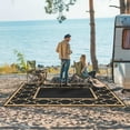 thumbnail image 2 of DEORAB 5'x8' Outdoor Rugs Waterproof Reversible Plastic Straw Patio Outside Carpet Camping RV Mat,Black & Brown, 2 of 6