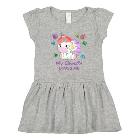 

Inktastic My Guncle Loves Me- Cute Unicorn Gift Toddler Girl Dress