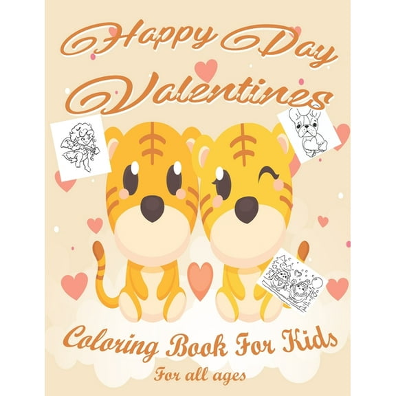 Valentine's Day Coloring Book for Kids: Lovely animals coloring books, Valentine's day coloring book, Baby books valenti, (Paperback)